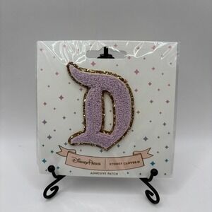 Disney Parks Stoney Clover Lane Letter D Purple Chenille Gold Glitter‎ Patch NEW